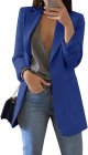 Womens Casual Blazers Open Front Long Sleeve Lapel Collar Work Office Jacket